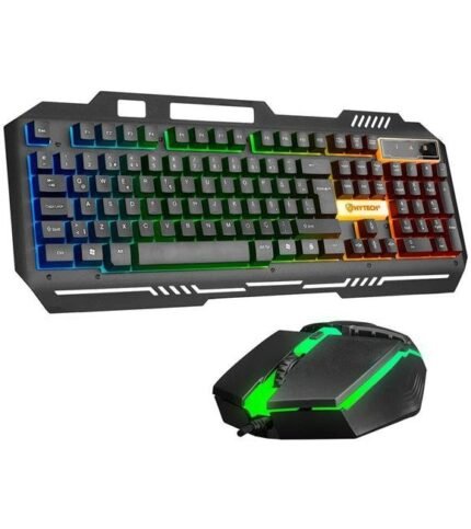 Hytech HKM-X86 QUIN RGB Aydınlatmalı USB Oyuncu Klavye & Mouse Set – Siyah
